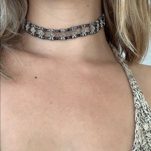 Free People Necklace. Blue/Silver. OS